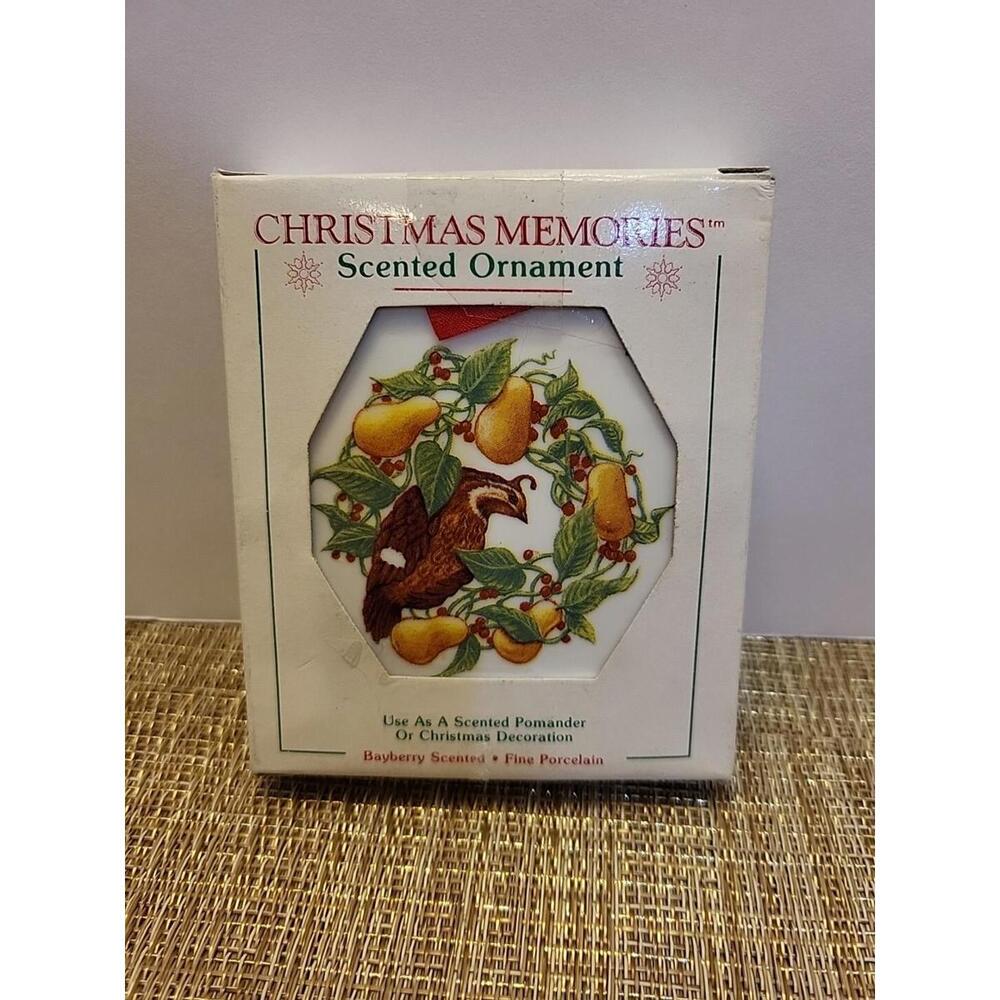 Christmas Memories Bayberry Scented Ornament Partridge In A Pear Tree